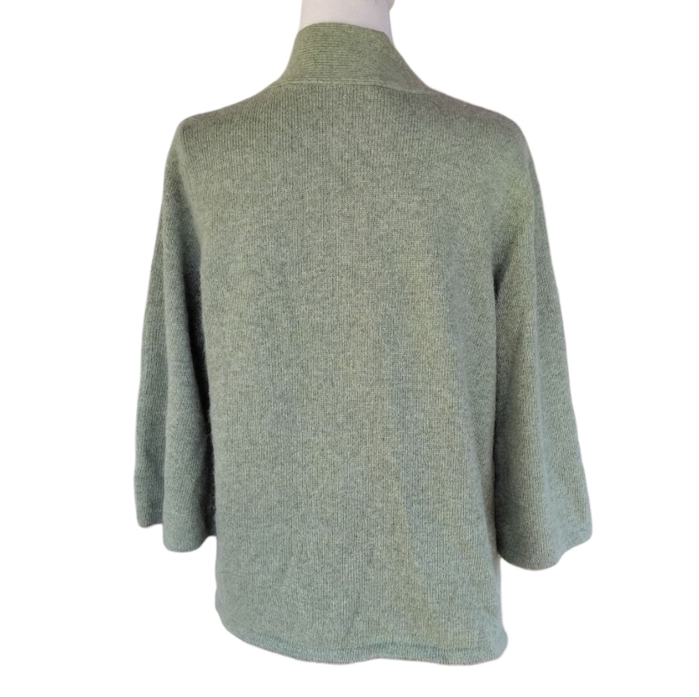 Tweeds Sage Green Single Button Wool Angora Blend Cardigan Size Large - Picture 4 of 8